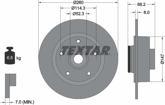 Textar 92195903 - Disc frana aaoparts.ro