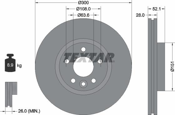 Textar 92196905 - Disc frana aaoparts.ro