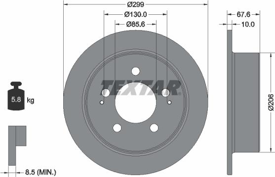 Textar 92198703 - Disc frana aaoparts.ro