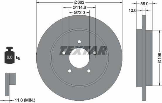 Textar 92197803 - Disc frana aaoparts.ro