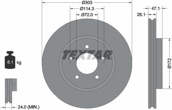 Textar 92197703 - Disc frana aaoparts.ro