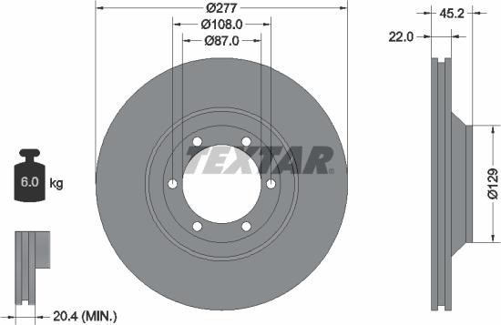 Textar 92149400 - Disc frana aaoparts.ro