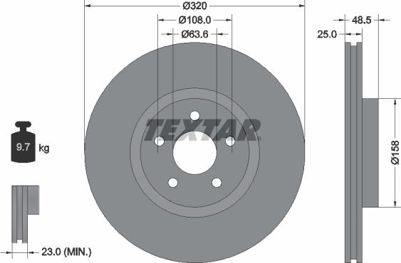 Textar 92149105 - Disc frana aaoparts.ro