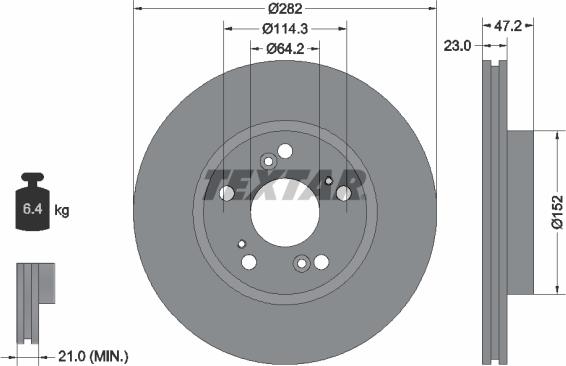 Textar 92144403 - Disc frana aaoparts.ro