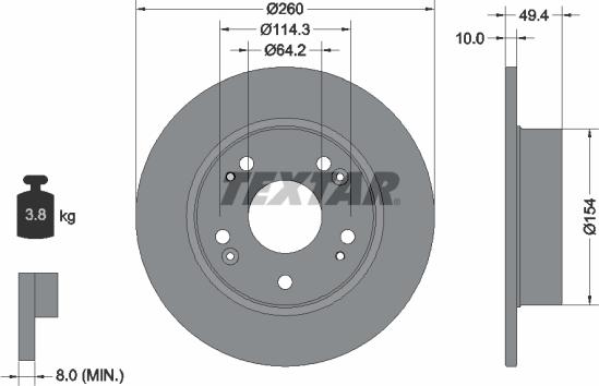 Textar 92144603 - Disc frana aaoparts.ro