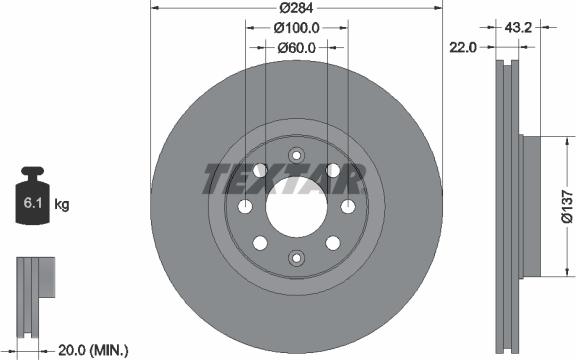 Textar 92145803 - Disc frana aaoparts.ro