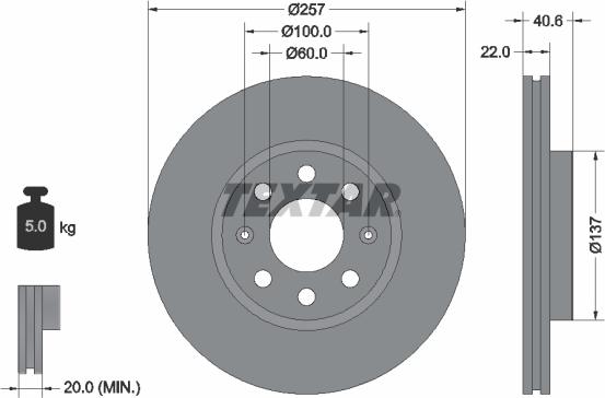 Textar 92145703 - Disc frana aaoparts.ro