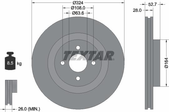Textar 92146400 - Disc frana aaoparts.ro