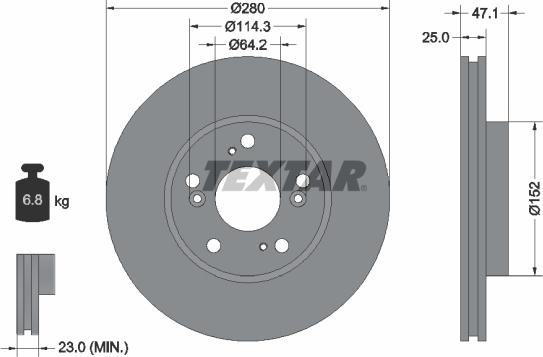 Textar 92146600 - Disc frana aaoparts.ro