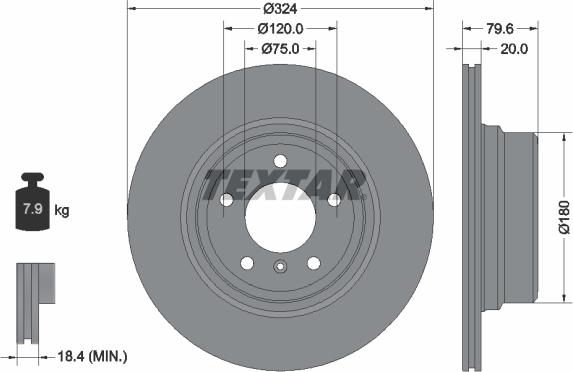 Textar 92146303 - Disc frana aaoparts.ro