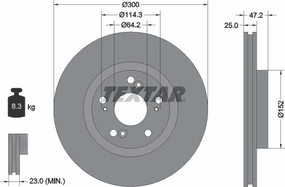 Textar 92140900 - Disc frana aaoparts.ro