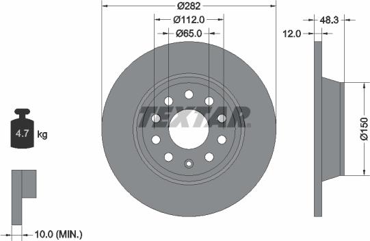 Textar 92140803 - Disc frana aaoparts.ro