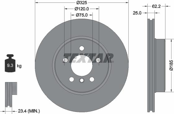 Textar 92141505 - Disc frana aaoparts.ro