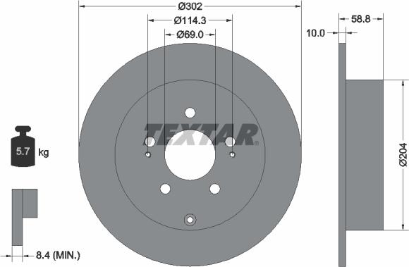 Textar 92148403 - Disc frana aaoparts.ro