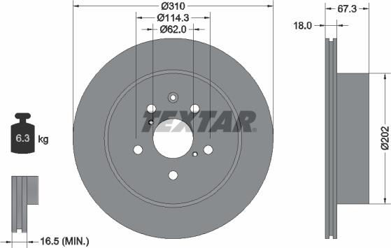 Textar 92148003 - Disc frana aaoparts.ro