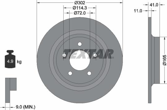 Textar 92148200 - Disc frana aaoparts.ro