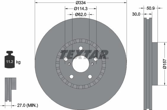 Textar 92147903 - Disc frana aaoparts.ro