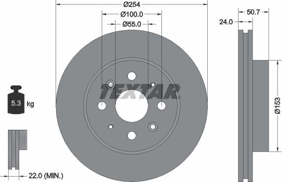 Textar 92147000 - Disc frana aaoparts.ro