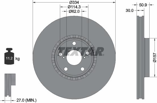 Textar 92147803 - Disc frana aaoparts.ro