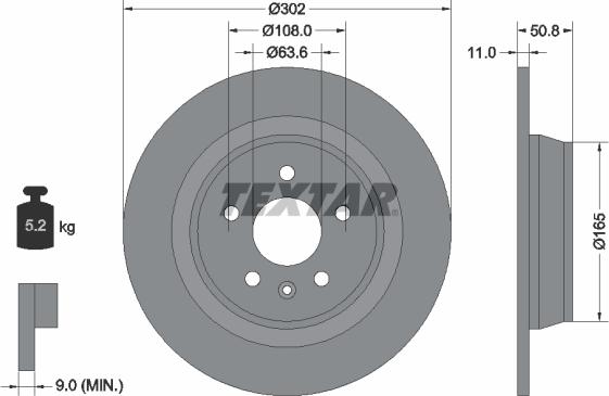 Textar 92159303 - Disc frana aaoparts.ro