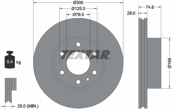 Textar 92155900 - Disc frana aaoparts.ro