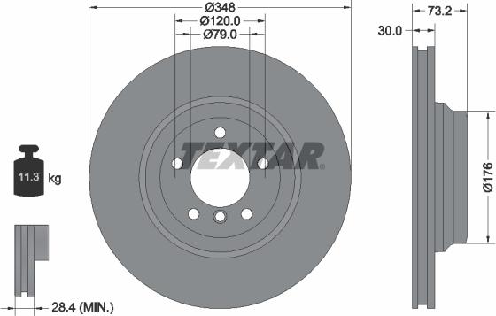 Textar 92155305 - Disc frana aaoparts.ro