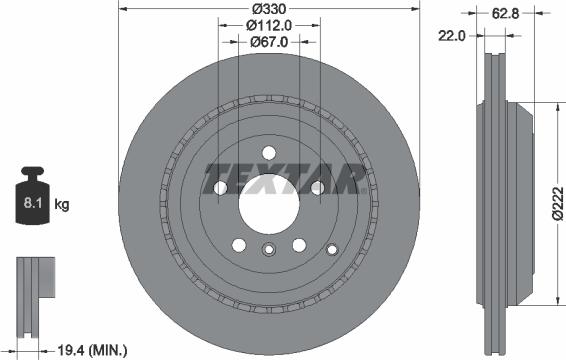 Textar 92150903 - Disc frana aaoparts.ro