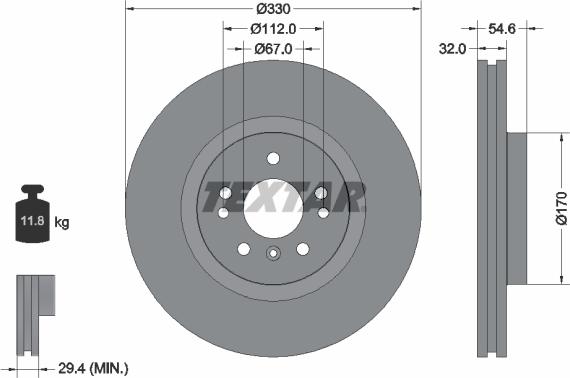 Textar 92150605 - Disc frana aaoparts.ro