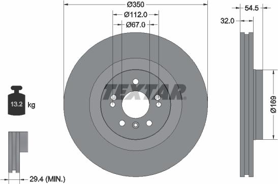 Textar 92150703 - Disc frana aaoparts.ro