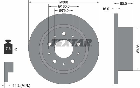 Textar 92157600 - Disc frana aaoparts.ro