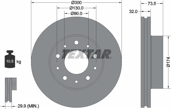 Textar 92157303 - Disc frana aaoparts.ro