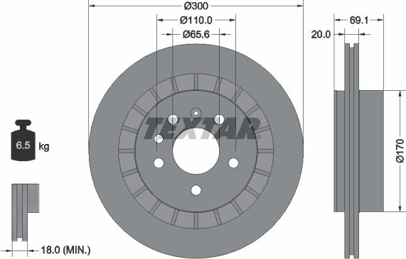 Textar 92164900 - Disc frana aaoparts.ro