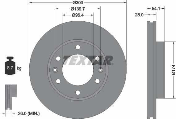 Textar 92164500 - Disc frana aaoparts.ro