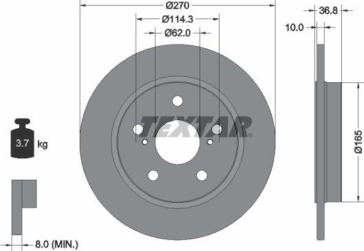 Textar 92164000 - Disc frana aaoparts.ro