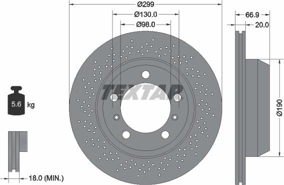 Textar 92165303 - Disc frana aaoparts.ro