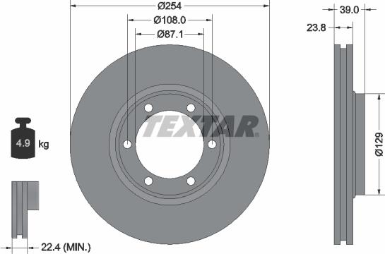 Textar 92166900 - Disc frana aaoparts.ro