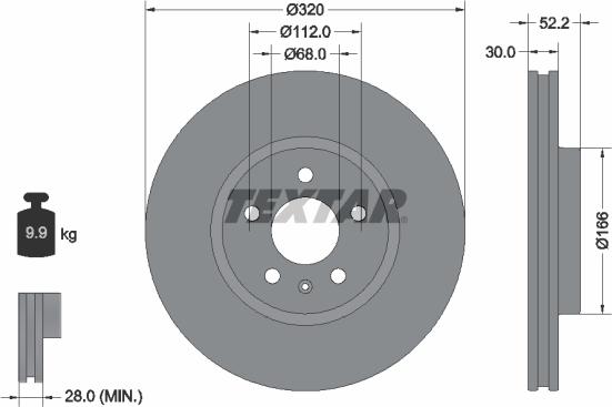 Textar 92160005 - Disc frana aaoparts.ro