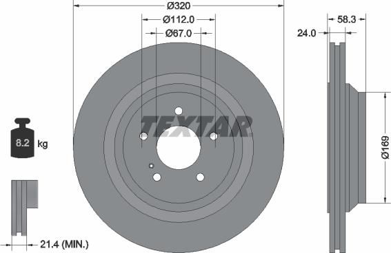 Textar 92160705 - Disc frana aaoparts.ro