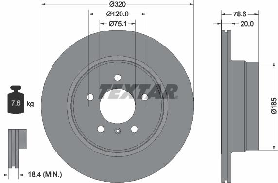 Textar 92161103 - Disc frana aaoparts.ro