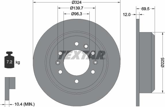 Textar 92161800 - Disc frana aaoparts.ro