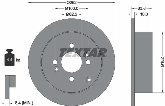 Textar 92161303 - Disc frana aaoparts.ro