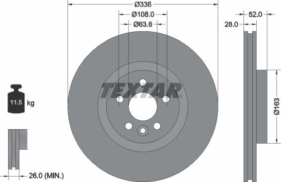 Textar 92168203 - Disc frana aaoparts.ro