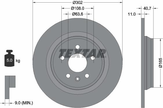 Textar 92162900 - Disc frana aaoparts.ro