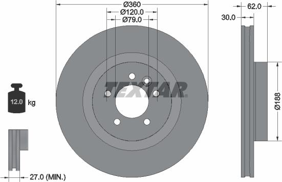 Textar 92162005 - Disc frana aaoparts.ro