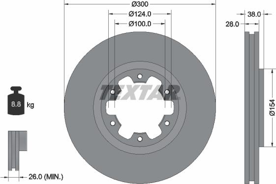 Textar 92109500 - Disc frana aaoparts.ro