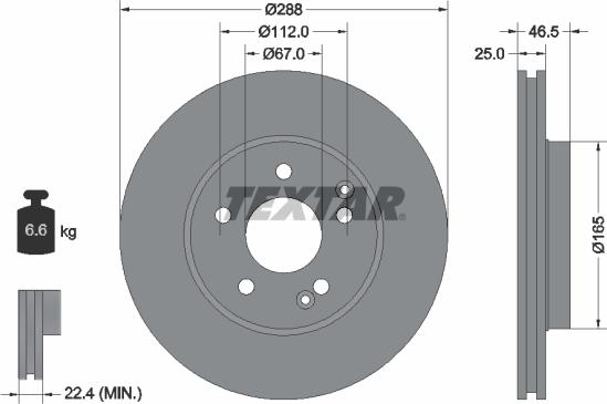 Textar 92105905 - Disc frana aaoparts.ro