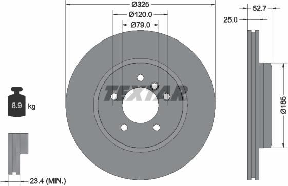 Textar 92106905 - Disc frana aaoparts.ro