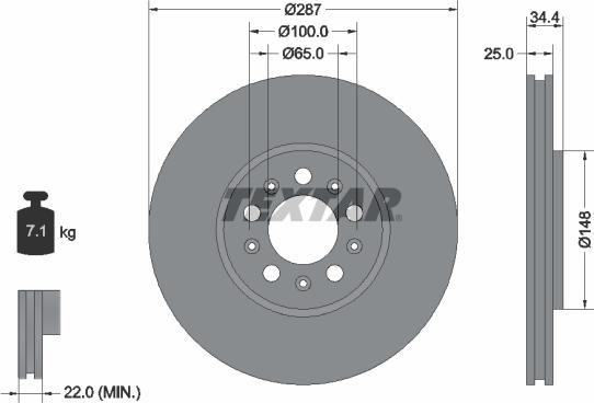 Textar 92106605 - Disc frana aaoparts.ro