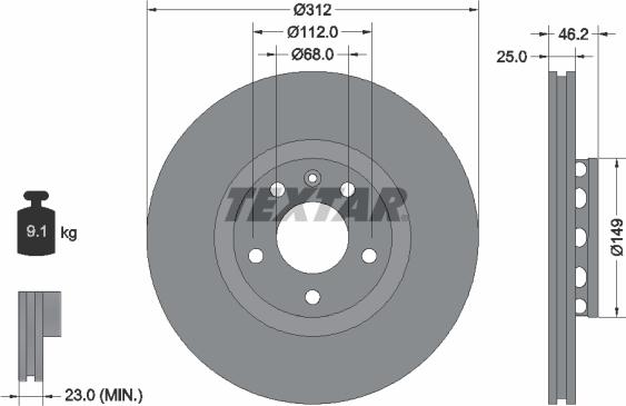 Textar 92106105 - Disc frana aaoparts.ro