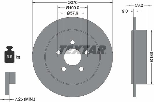 Textar 92108600 - Disc frana aaoparts.ro